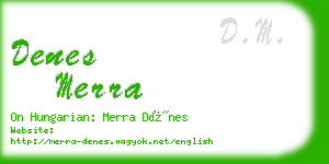 denes merra business card